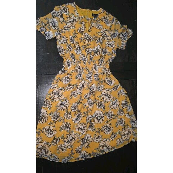 TAHARI Arthur S. Levine Womens Designer Floral Spring Dress Size 4 HL8 - Picture 1 of 3